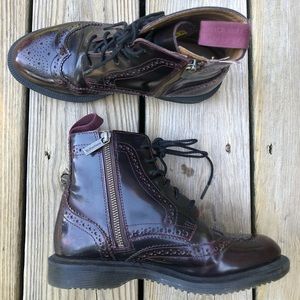 Dr Martens Delphine Brogue Wingtip Boots Size 6